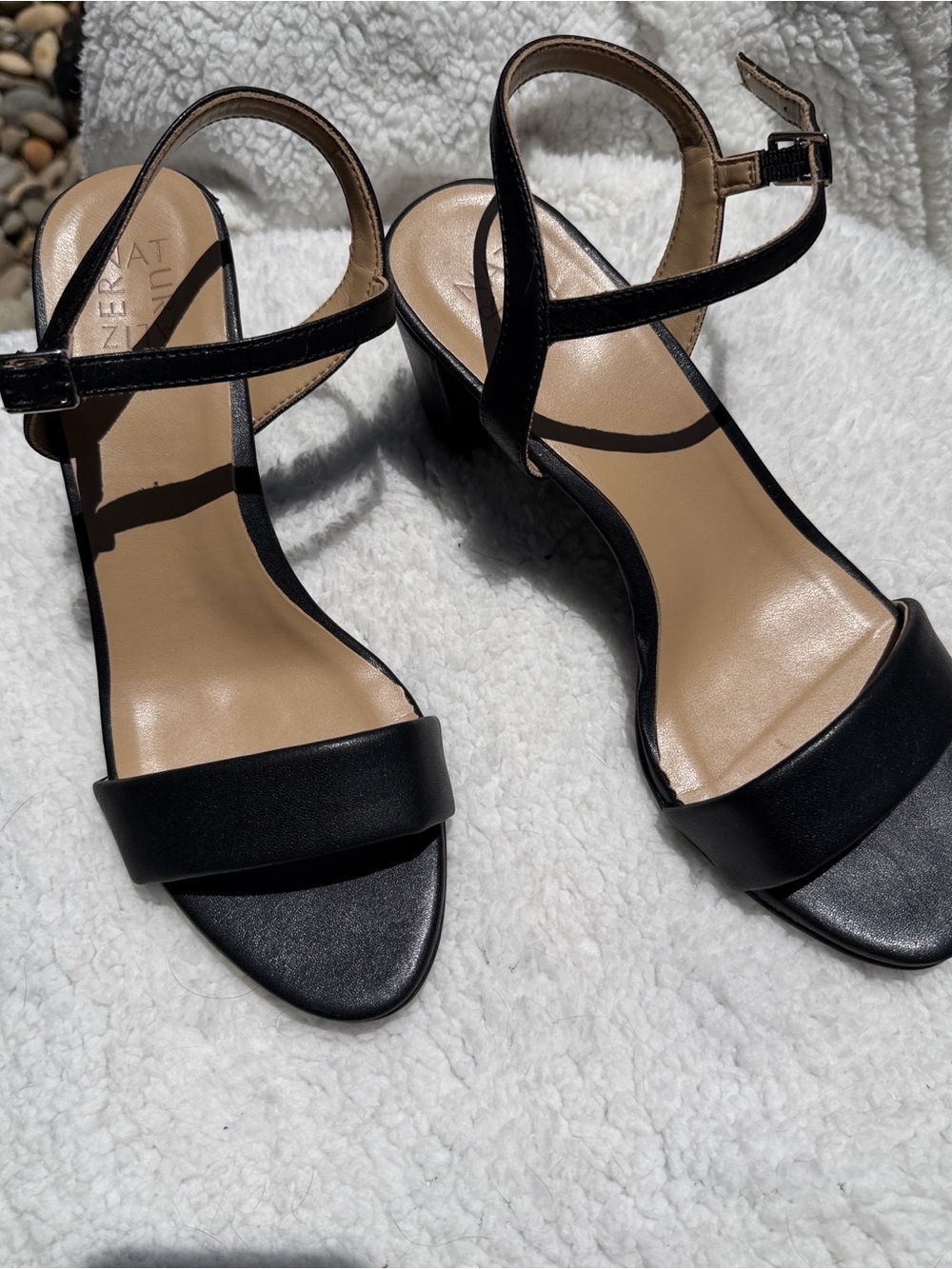 Black Ankle-Strap Block Heel Sandals - Women